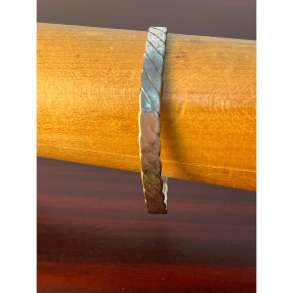 VTG Taxco Mexico 925 Signed Sterling Silver Bangle Bracelet 16gm